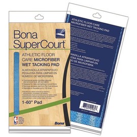 Bona SuperCourt Athletic Floor Care Microfiber Wet Tacking Pad, 60", Light/Dark Blue