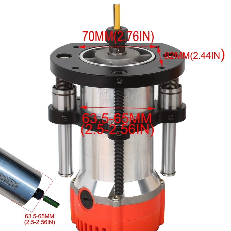 KETIPED Adjustable Router Lift for 65mm Diameter Universal Trimming Machine,Aluminum