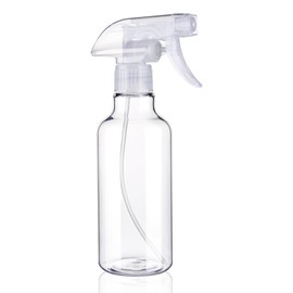 Hethyo Spray Bottles 12oz Plastic Spray Bottle for Hair Mist/Stream Heavy Duty Empty Spray Bottles for Cleaning Solutions, Plants (12oz-Clear)