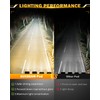 Auxbeam 5 Inch Flush Mount Led Light Pods, Amber Flush