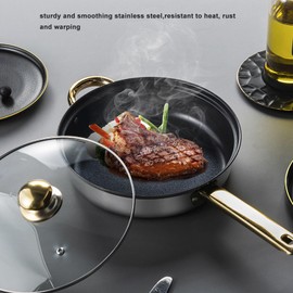 Home Stainless Steel Cookware Sets 12 Piece, Pots and Pans Kitchen Cooking Set with Stay Cool Handles, Dishwasher , Included Milk Pot, Sauce Pan, Fry Pan, Kettle