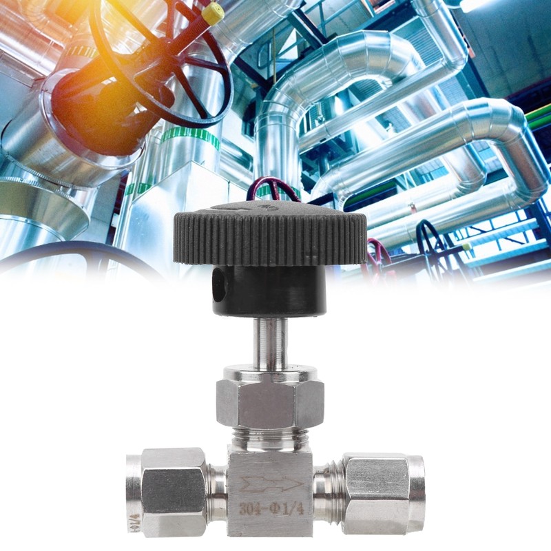 304 Stainless Steel Valve 2‑Way High Pressure Needle Flow Control