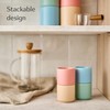 Cosumy Stackable Espresso Cups - 4 Pastel Ceramic Coffee Cups