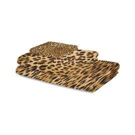 Bath Towel Sets,Animal Fur Golden Leopard Bathroom Towels Soft Hand Towel Washcloth Cotton Towel Set,Absorbent Soft Bath Set for Hotel Beach Pool Tropical African Wildlife Skin Pattern Towels