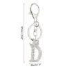 [PATIKIL] Initial Letter Key Chain Crystal Diamond Decorated Letter D