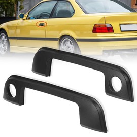 Front Exterior Door Handle Covers Trim with Rubber Seal Gaskets for E36 3 1992-1999, E34 5 1988-1996, E32 7 1986-1994, Z3 1995-2002, Replace for 51218122441 51218122442 51218400195 51218400196