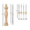 Lampstop Punch Needle Kit 1.6mm-2mm-2.5mm-3.5mm-5mm Metal Tubes Wooden Punch Needle