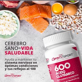 Ácido Glutámico 600 con 60 cápsulas                                                                                                                   