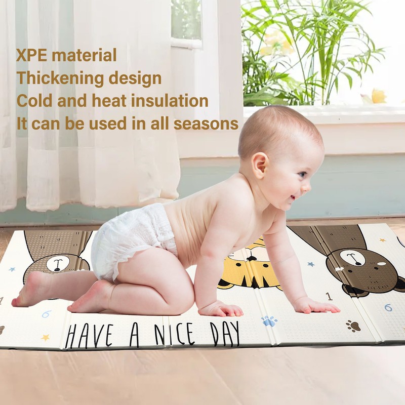 Foldable Baby Play Mat Dirts Resistant Extra Large Thick Baby