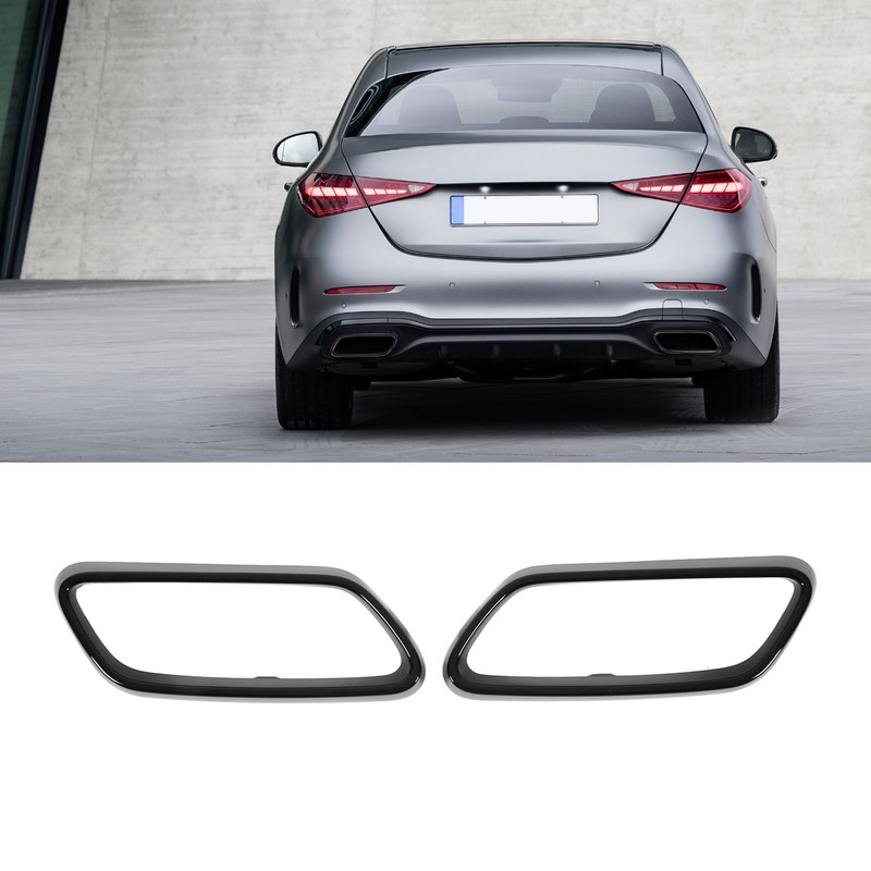 Exhaust Tip Cover Trims Bezel Replacement for Benz C‑Class W206