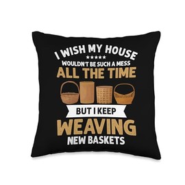 Basket Weaving Supplies Book Kits for Adults Weaver Throw Pillow