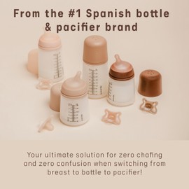 Suavinex Zero Zero Silicone Baby Pacifier w/SX Pro Physiological Pacifier Nipple (-2-2M), 2Pk, Fair