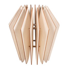 Rayher Copenhagen 62900505 Wooden Slat Lamp Set, Scandinavian Design, Made of Natural Wood, FSC Mix Credit, 22 x 22 x 23.5 cm, 20 Pieces, Box 1 Set, Lampshade for Floor Lamp or Pendant Lamp