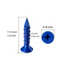 WenSilon(30 PCS) 3/16"x1-1/4 Concrete Screw Anchor Blue Flat Head for