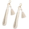 CHUQING Keyring Woman Macrame Handmade Bracelet Tassel Anyards for Keys,