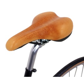 Gusti Regina S. Genuine Leather Bicycle Saddle Leather Saddle for Women Saddle Bicycle Trekking Bike Brown