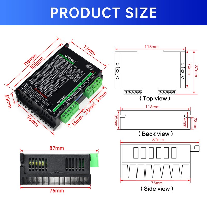 RATTMMOTOR DM556S Stepper Motor Driver MAX 6A CNC Digital Stepper