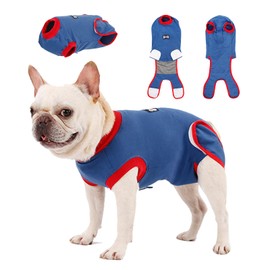 Doglemi Dog Surgery Recovery Suit, Recovery Suit for Dogs After Surgery, Dog Recovery Suit for Male Female, Dog Wounds Bandages Cone E-Collar Alternative, Prevent Licking Biting Soft Fabric Onesie