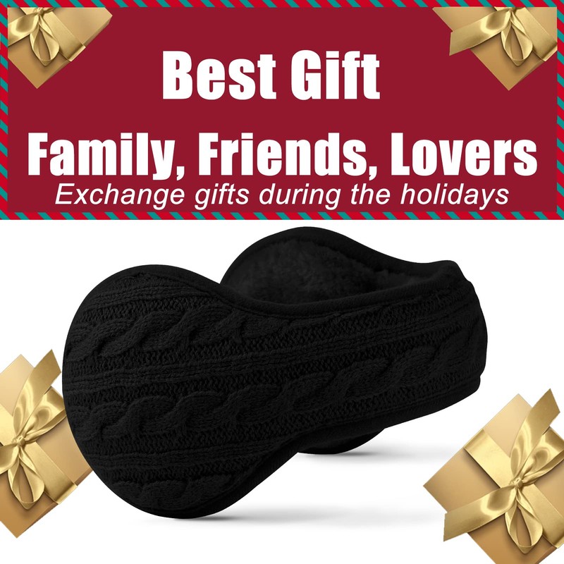 GERGELLA Ear Warmers For Men Women Foldable Fleece Unisex Winter