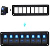 HOKAAER 8 Way Marine Boat Rocker Switch Panel Housing Holder,