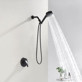Shower Faucet Set with 7 Functions Handheld Shower Head Filter Shower Combo Set Shower System Shower Trim Kit Matte Black