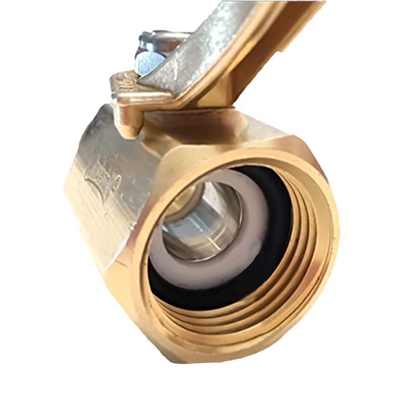 AVAGARD Thumb Valve, Heavy-Duty Brass Garden Hose Shut-Off, Stainless Steel