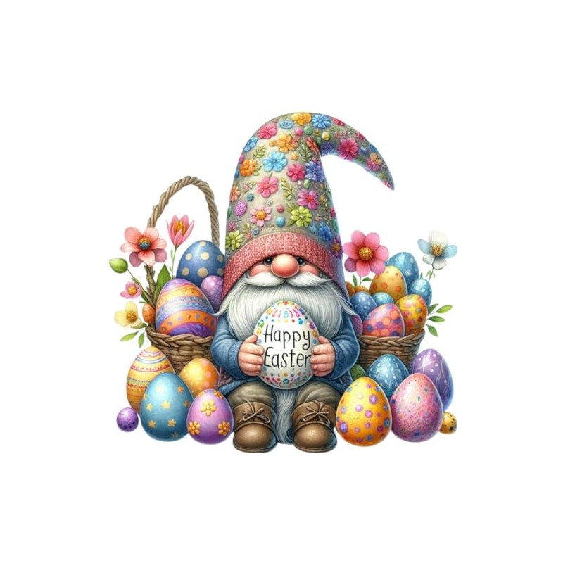 x12 Gnome Gonk Easter Glass Vinyl Decal Stickers Colour ol494