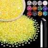 BELLEBOOST 5000PCS 3mm Resin Jelly Rhinestones in Bulk (Lemon Yellow