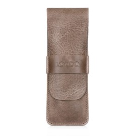 Londo Genuine Leather Pen and Pencil Case with Tuck in Flap, Stationery Bag