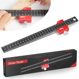 Marking Ruler Marking Ruler 300 mm with Stop, Marking Gauge Stainless Steel 45°/90° Stop Ruler, Marking Ruler for Woodworking, Scribing & Drawing, DIY, Crafts