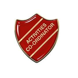 Capricornone Activities Co-Ordinator Red School Shield Badge