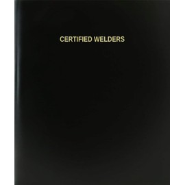 BookFactory Certified Welders Log Book/Journal/Logbook - 120 Page, 8.5"x11", Black Hardbound (XLog-120-7CS-A-L-Black(Certified Welders Log Book))