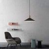 KCO Lighting Farmhouse Matte Black Barn Pendant Light 1-Light Mid