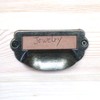 LXZ 8 PCs Antique Brass Card Holder Drawer Pull/Label Tag