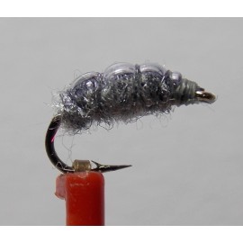 Unbranded  Trout Crack Fly  Scud  Sow bug nymph fly(Grey/Grey) size 18
