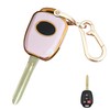 QIXIUBIA for Toyota Key Fob Cover Smart Key with Keychain