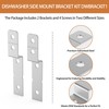 2 Pack Dishwasher Side Mount Bracket Kit for Electrolux &