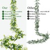 6FT Eucalyptus Garland with Flowers, 8 Pack Artificial Greenery Garland