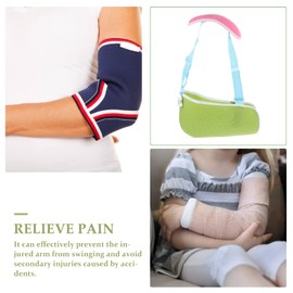 Healeved Portable Arm Sling Shoulder Immobilizer Elastic Bandage for Kids Forearm Fracture Support Brace Random Color