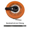 Richter Steel Tape Measure 25 m Rustproof with Millimetre Graduation