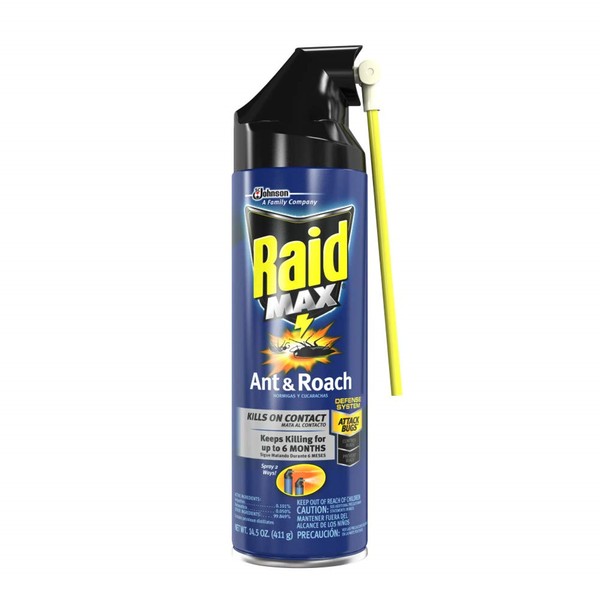 Raid Max Ant & Roach Aerosol Spray 14.50 oz (Pack