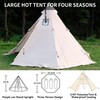 Zoring Hot Tent with Stove Jack, 4 Season Tent, 3-4