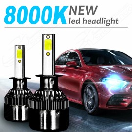 SHENKENUO H1 COB LED Headlight Bulbs Conversion Kit 100W 8000K Ice Blue High Low Beam Lamp