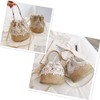 Anopo Straw Bag Shoulder Bag Wicker Women Bag Lace String