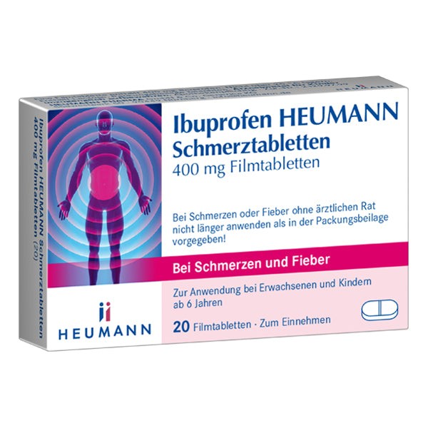 Ibuprofen Heumann Schmerztabletten 400 mg, 20 pcs. Tablets