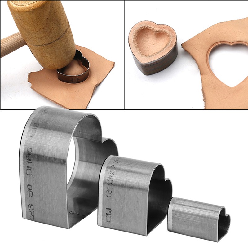 3pcs DIY Leather Craft Cutter Set Knife Mold Die Template
