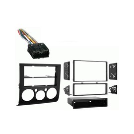 Harmony Audio Compatible with Mitsubishi Galant 2004 2005 2006 2007 2008 2009 2010 2011 2012 2013 w Auto Climate Control Stereo Harness Radio Dash Kit