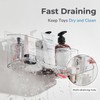 CQUNM Bath Toy Storage Holder for Bathtub, Clear Bath Toy