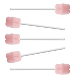 (250 PCS) JIESI Sterile Sponge Mouth Swabs(Pink)