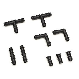 REHAU 9 Piece Accessory Kit for Perl Hose/Drip Hose Connect/Branch/Redirection/Plug